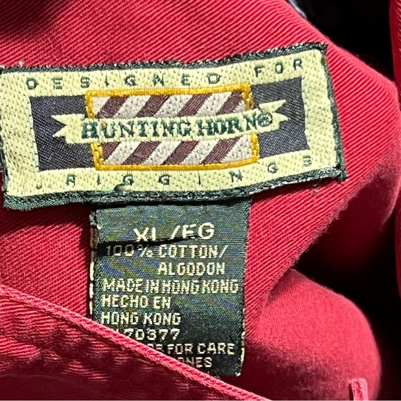Vintage J Riggings Hunting Horn Shirt Mens XL Red Long Sleeve Outdoor Shirt - Picture 5 of 7